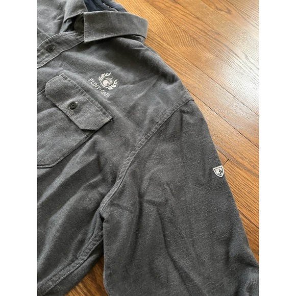 Kuhl Descendr Grey Flannel LS Shirt Mens XL Button Up Flint Oak Hunting Lodge KS - Picture 5 of 11